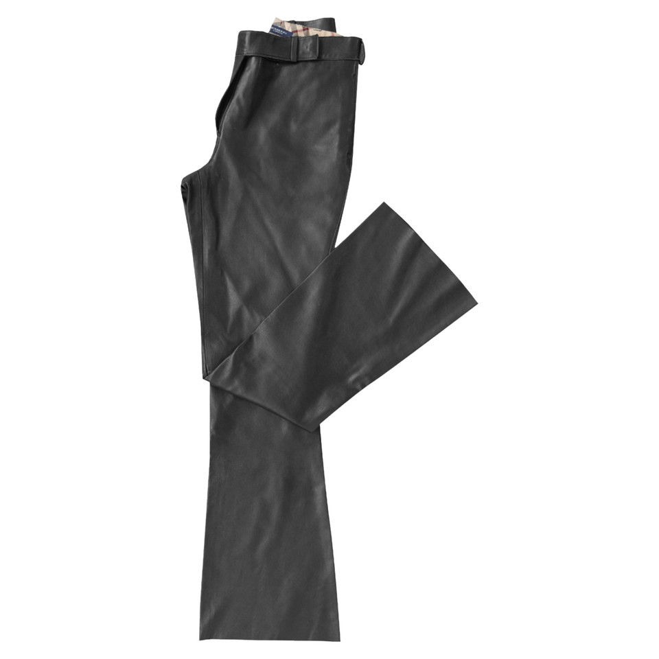 Burberry Paire de Pantalon en Cuir en Noir