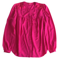 Saint Laurent Top Silk in Pink