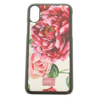 Dolce & Gabbana Coque iPhone X Rose Print Leather