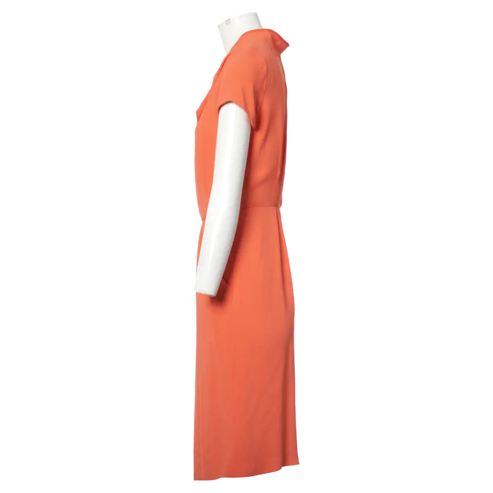 Oscar De La Renta Dress Silk in Orange