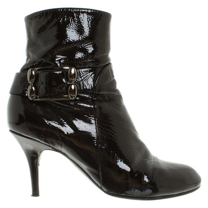 Sergio Rossi Patent leather ankle boots