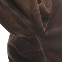 Costume National Top Suede in Brown