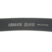 Armani Jeans Ceinture en cuir verni
