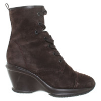 Hogan Ankle boots Suede in Brown