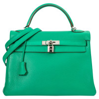 Hermès Kelly Bag 32 Leather in Green