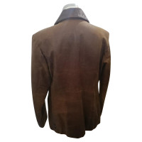 Armani Jeans Jacket/Coat Leather in Brown