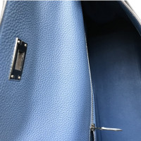 Hermès Kelly Bag 35 aus Leder in Grau