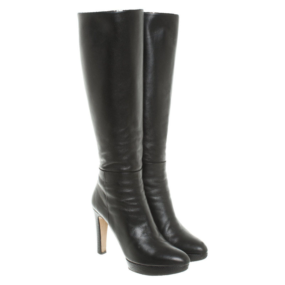 Hugo Boss Boots Leather in Black