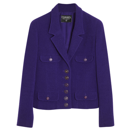 Chanel Jacket/Coat Wool in Violet