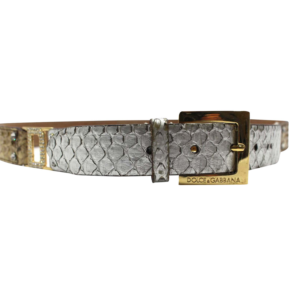 Dolce & Gabbana Belt Leather in Grey