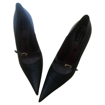 Navyboot Pumps/Peeptoes Leather in Black