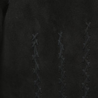 Alexander McQueen Jacke/Mantel aus Leder in Schwarz