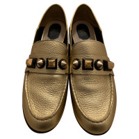 Fendi Slippers/Ballerinas Leather in Gold