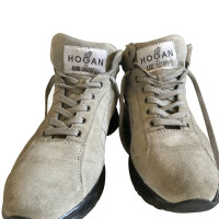 Hogan Lace-up shoes Suede in Grey