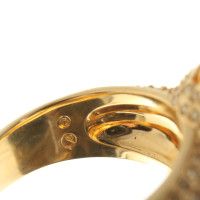 Swarovski Gold colored ring with application