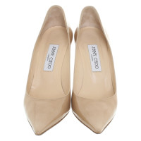 Jimmy Choo Lacquer leather-pumps in beige