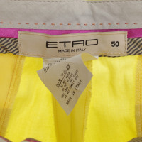 Etro Pantaloni di panno giallo-verde