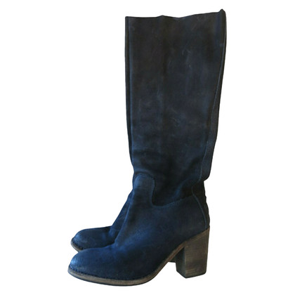 Shabbies Amsterdam Boots Suede in Blue