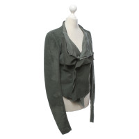 Rick Owens Giacca/Cappotto in Pelle in Verde