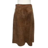 Borbonese Skirt Suede in Brown