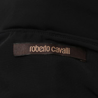 Roberto Cavalli Robe noire avec imprimé animal