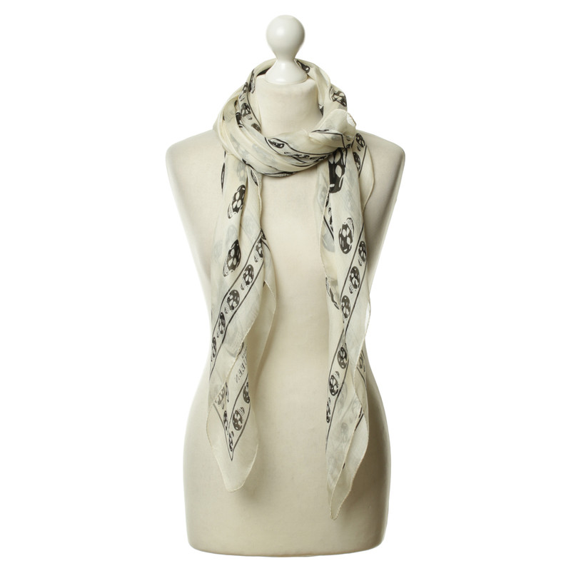 Alexander McQueen Silk scarf with skull pattern