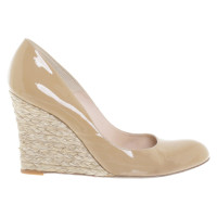 L.K. Bennett Wedges Patent leather in Beige