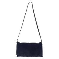 Roberto Collina Shoulder bag Fur in Blue