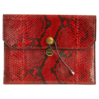 Bally Clutch Leer in Rood