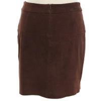 Hemisphere Leather skirt in brown