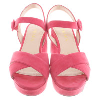 Prada Wildleder-Sandaletten in Pink