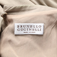 Brunello Cucinelli Kleid aus Baumwolle in Beige