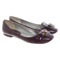 Céline Slippers/Ballerinas Patent leather in Violet