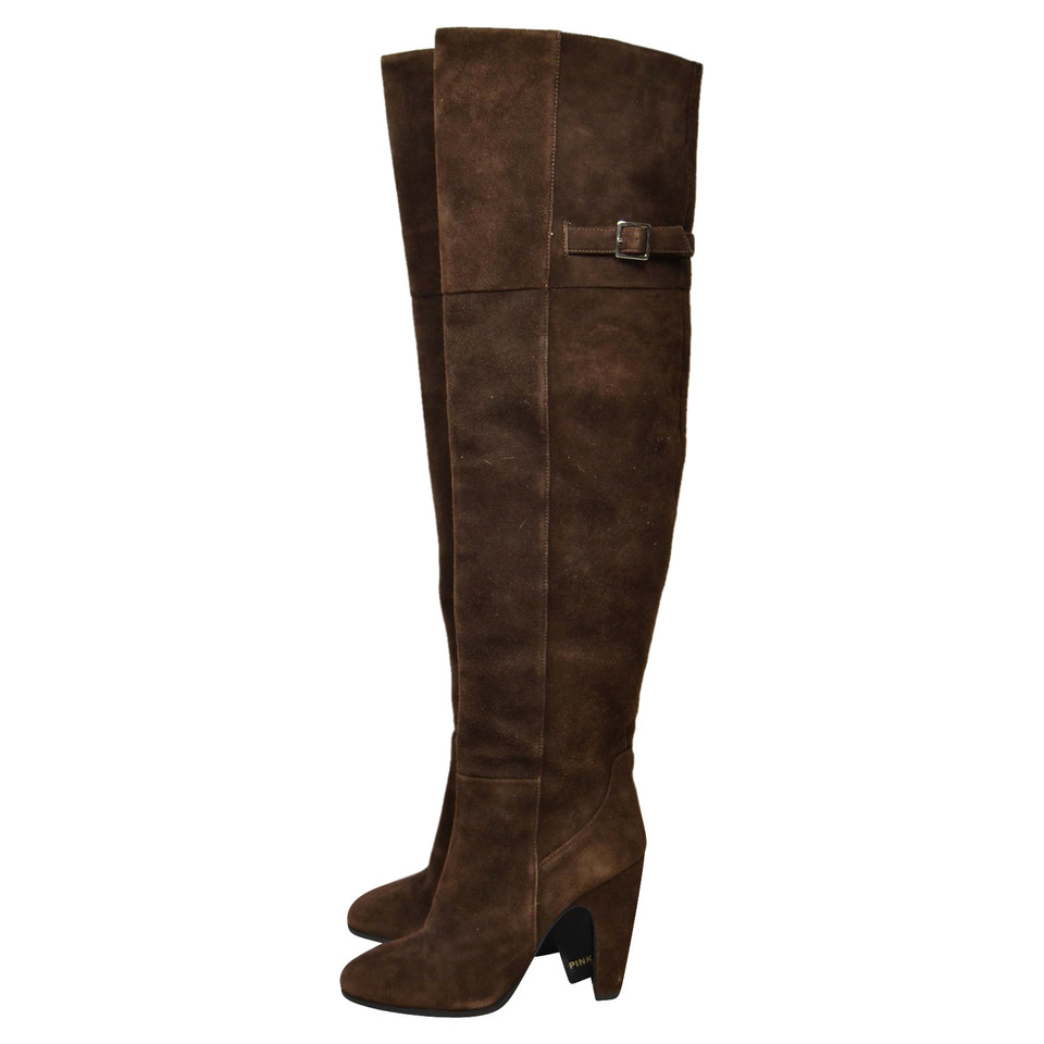 Pinko Boots Suede in Brown