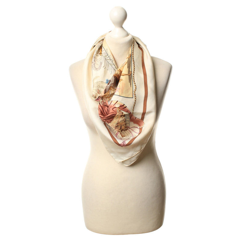 Hermès Silk scarf with a Safari motif