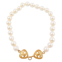 Chanel Necklace Glass in White