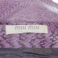 Miu Miu Rock aus Leder in Violett