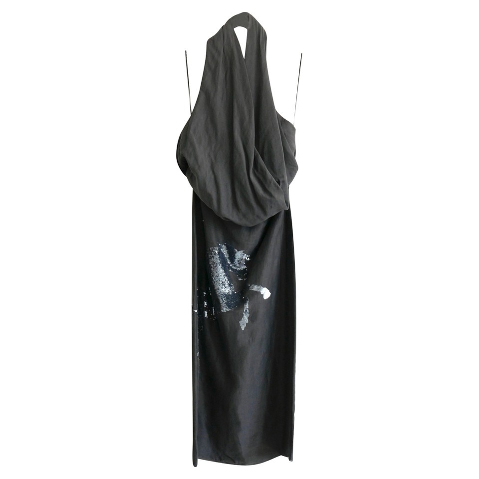 Chloé Kleid aus Leinen in Grau