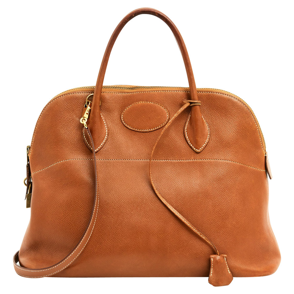 Hermès Bolide 35 Leather in Ochre