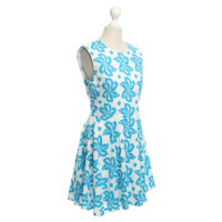Diane Von Furstenberg Kleid in Weiß/Blau 