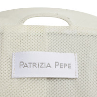 Patrizia Pepe Veste en cuir blanc crème