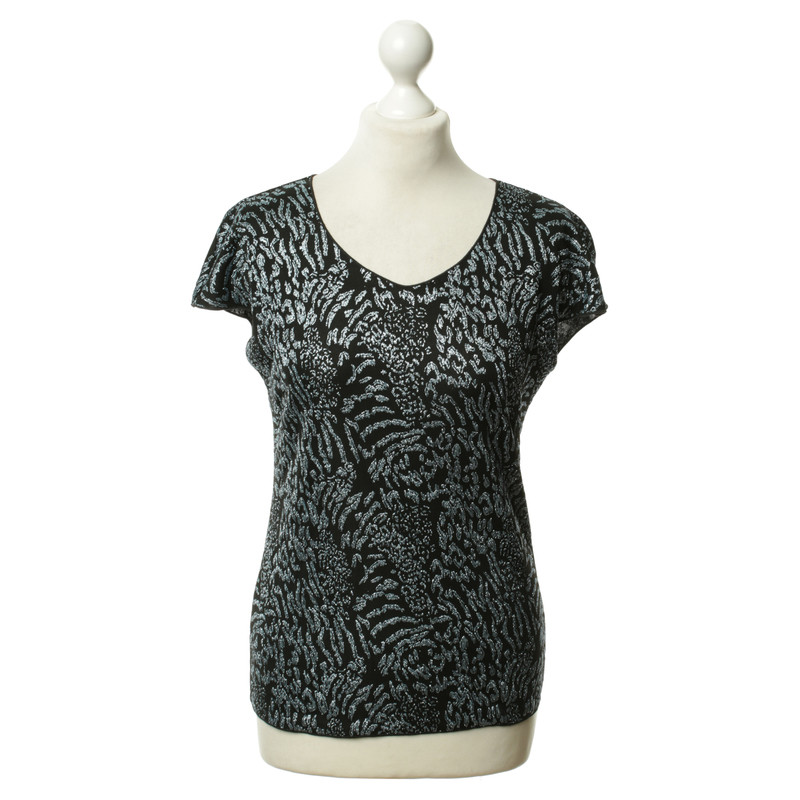 Armani Collezioni Zwarte Top met glitter details