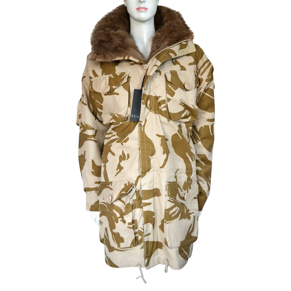 Furry Jacket/Coat Fur in Ochre