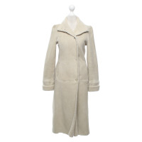 Jil Sander Jacke/Mantel aus Leder in Beige