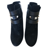 Le Silla  Stiefel aus Wildleder in Schwarz