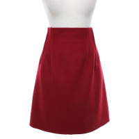 Jil Sander Wool skirt in red