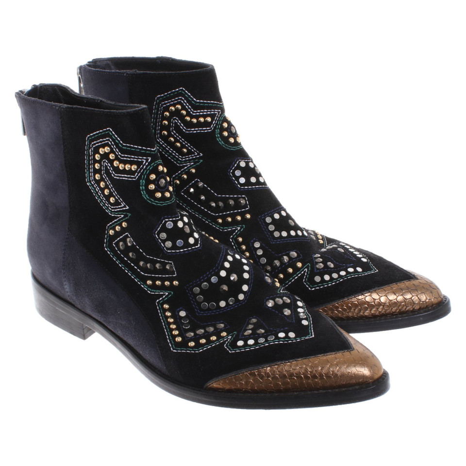 Zadig & Voltaire Ankle boots Suede in Blue