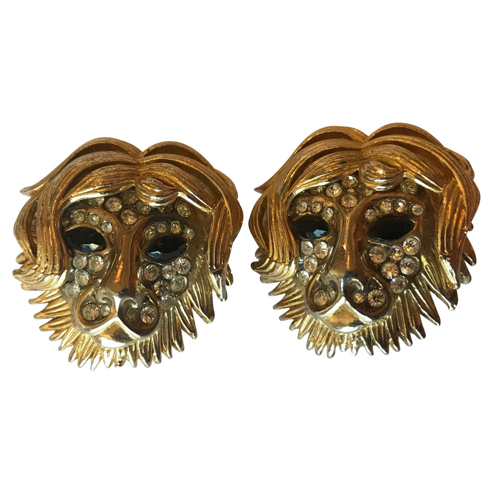 Yves Saint Laurent maschere YSL clip orecchio leone d'epoca