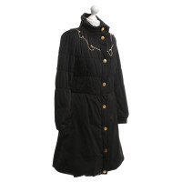 Moschino Love cappotto trapuntato in nero