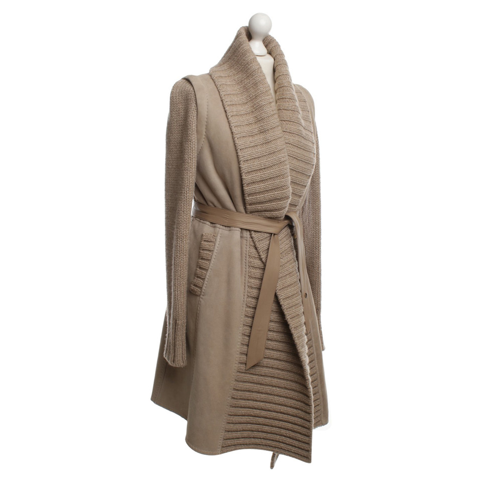 Loro Piana Sheepskin coat in beige